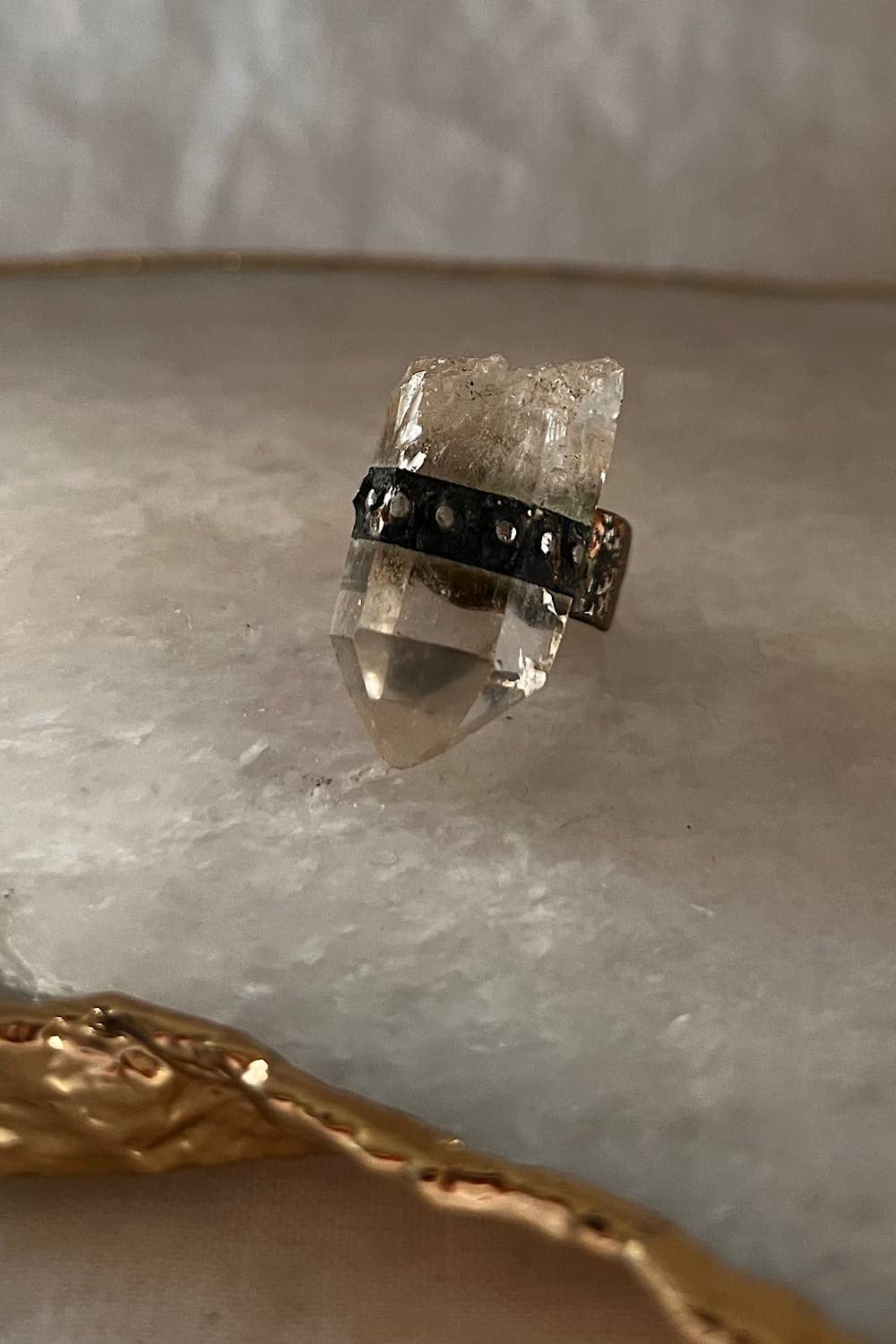 Clear quartz Rylee ring