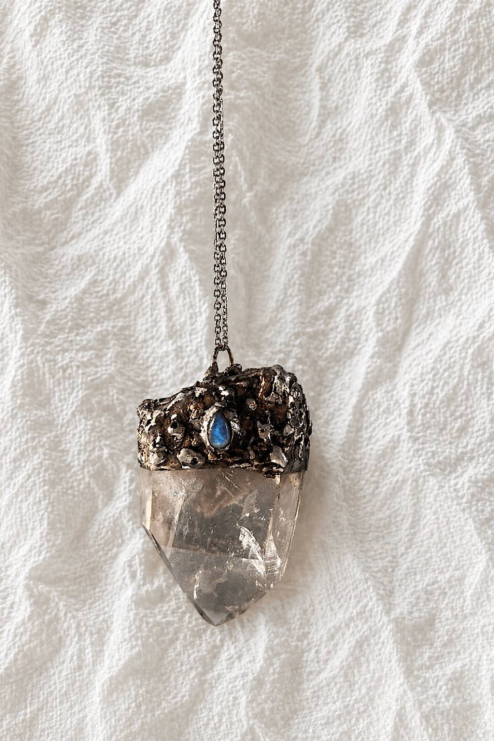 Phantom Quartz & labradorite necklace