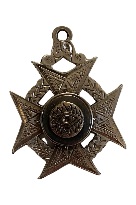 Antique Solid Silver Evil Eye Shield