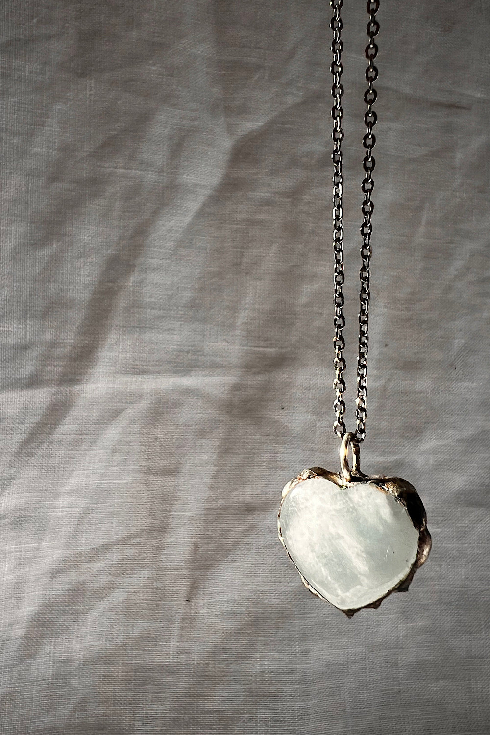 Mini Aquamarine heart necklace