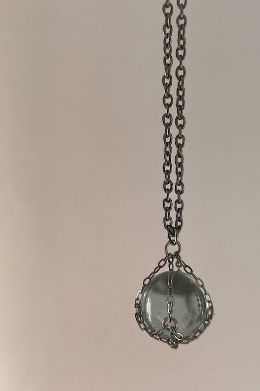 Aquamarine caged quartz mini