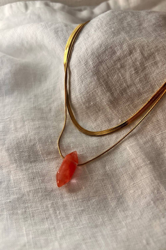 Ava Strawberry Quartz set