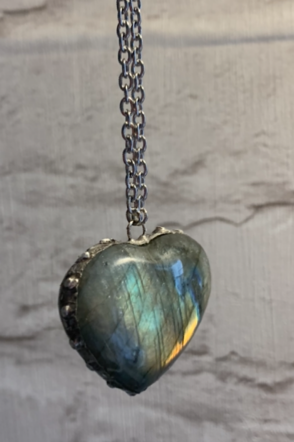 Rylee Labradorite Heart Necklace