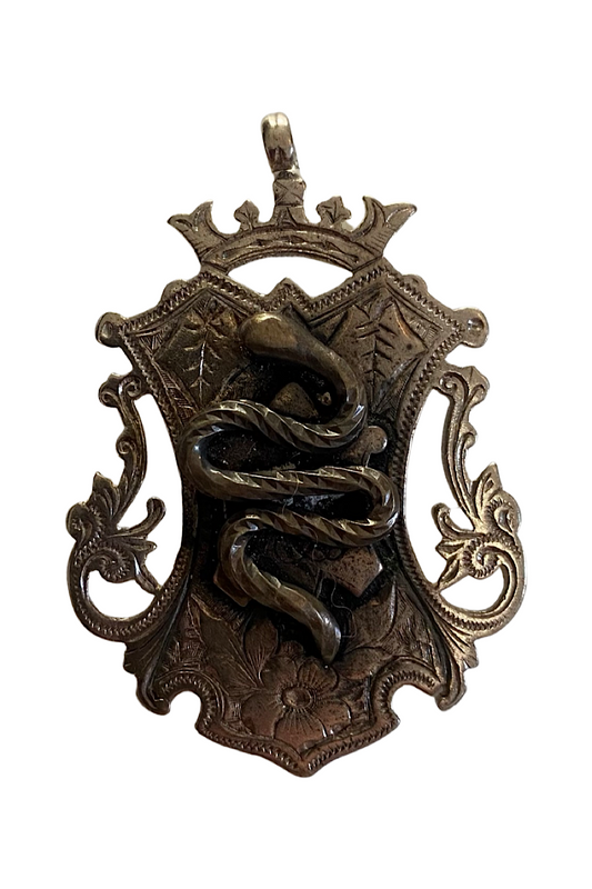 Antique Silver Serpent Shield